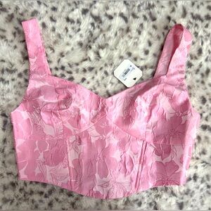 Altar’d State: Pink Floral Bustier Top